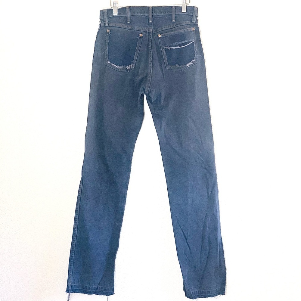 Wrangler | Vintage western straight leg denim high rise jeans patched si… - Picture 2 of 9